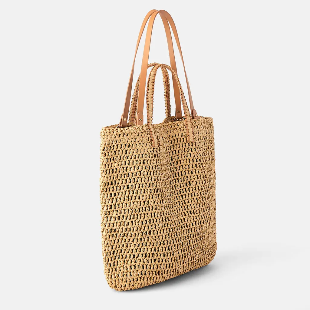 Bohemian Beach Bags for Women Shoulder Bag 2022 Luxury Brands Woven Straw Bag Tote Women Designer Handbags Rattan Shopper Purses