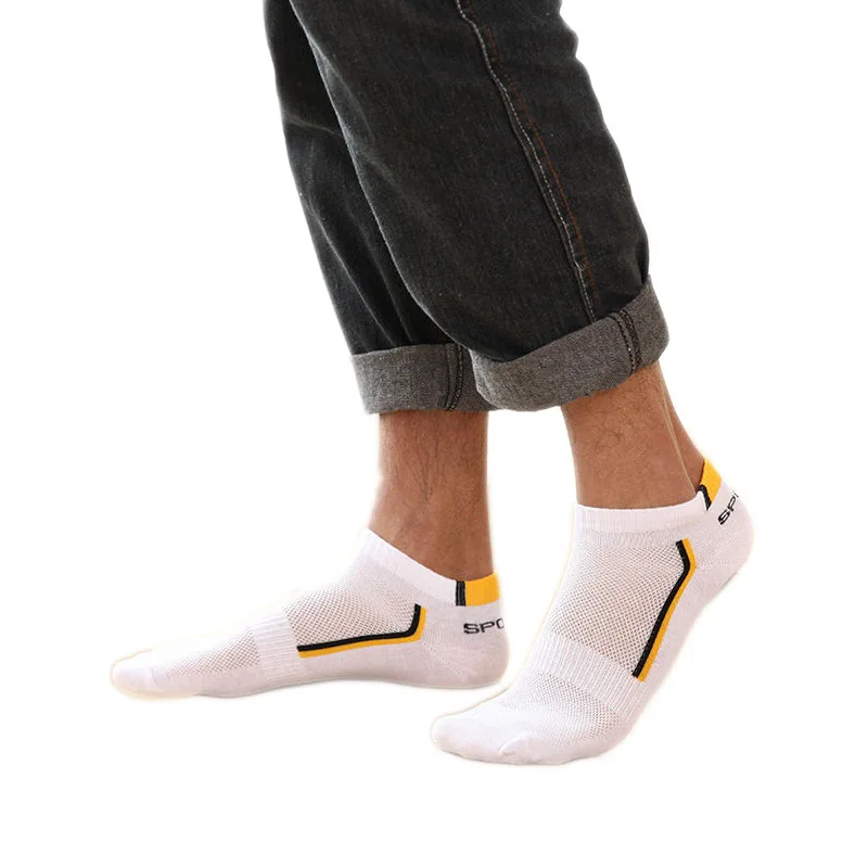 

Мужские сетчатые Дышащие Короткие баскетбольные Носки, летние хлопковые спортивные носки, поглощающие пот носки до щиколотки, комплект Meias