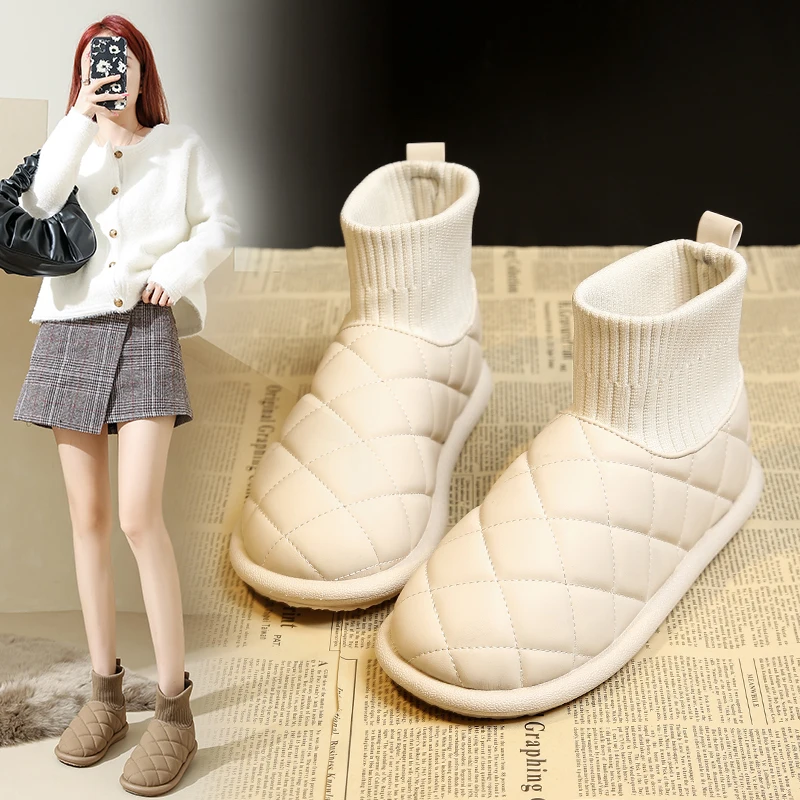 Белая обувь зимние сапоги для женщин ботинки женская зимняя 2024 белая женские