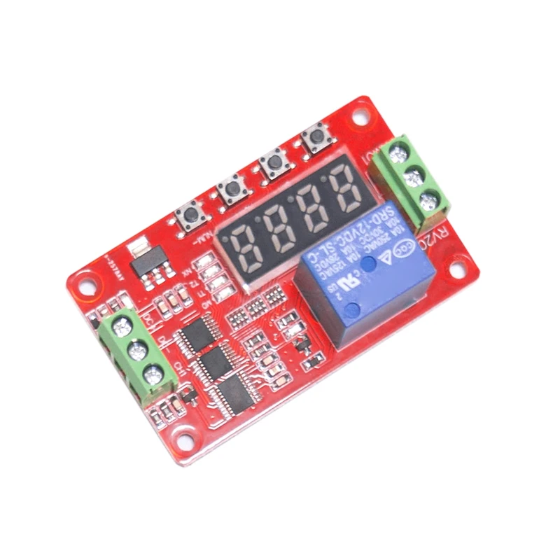 Фото FRM01 PLC Digital реле дисплея Module 12V релейный модуль контроля задержки времени №1