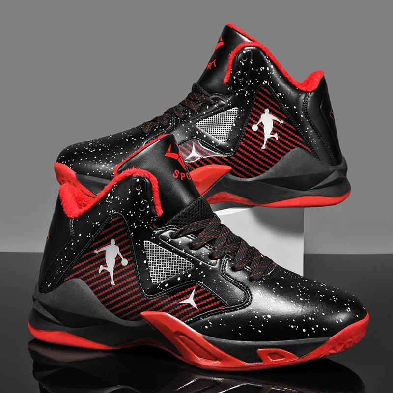 

Men's Winter Basketball Shoes Breathable Non-Slip Keep Warm Sports Shoes Gym Training Athletic Basketball Sneakers for Women