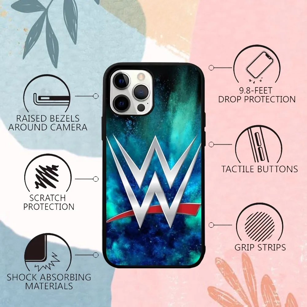 Чехол WWE S-Shield для телефона IPhone 15 14 13 Pro Max 11 12 Mini Alex зеркальный чехол беспроводной