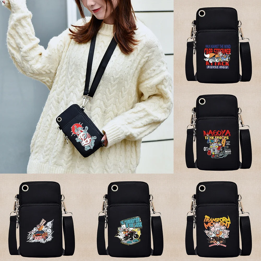 

Pouch Sports Music Universal Mobile Phone Bag Crossbody Bags for Girls Fashion Shoulder Bag Love Pattern for Samsung/iPhone/LG