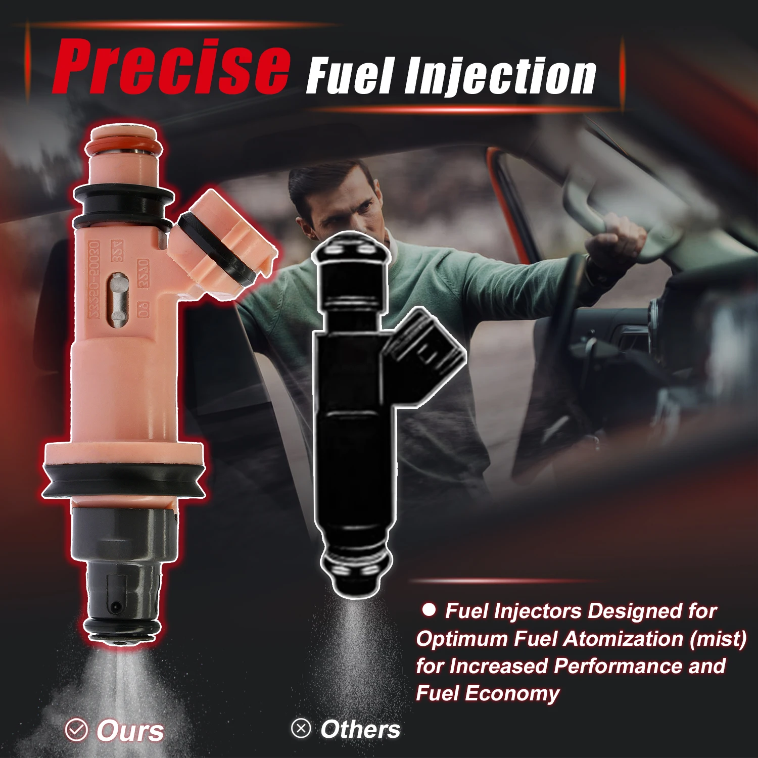 23250-50030 Топливная форсунка для Lexus GS400 LS400 SC400 4.0L GS430 LS430 SC430 4.3L 1998-2010 23209-50030 2325050030