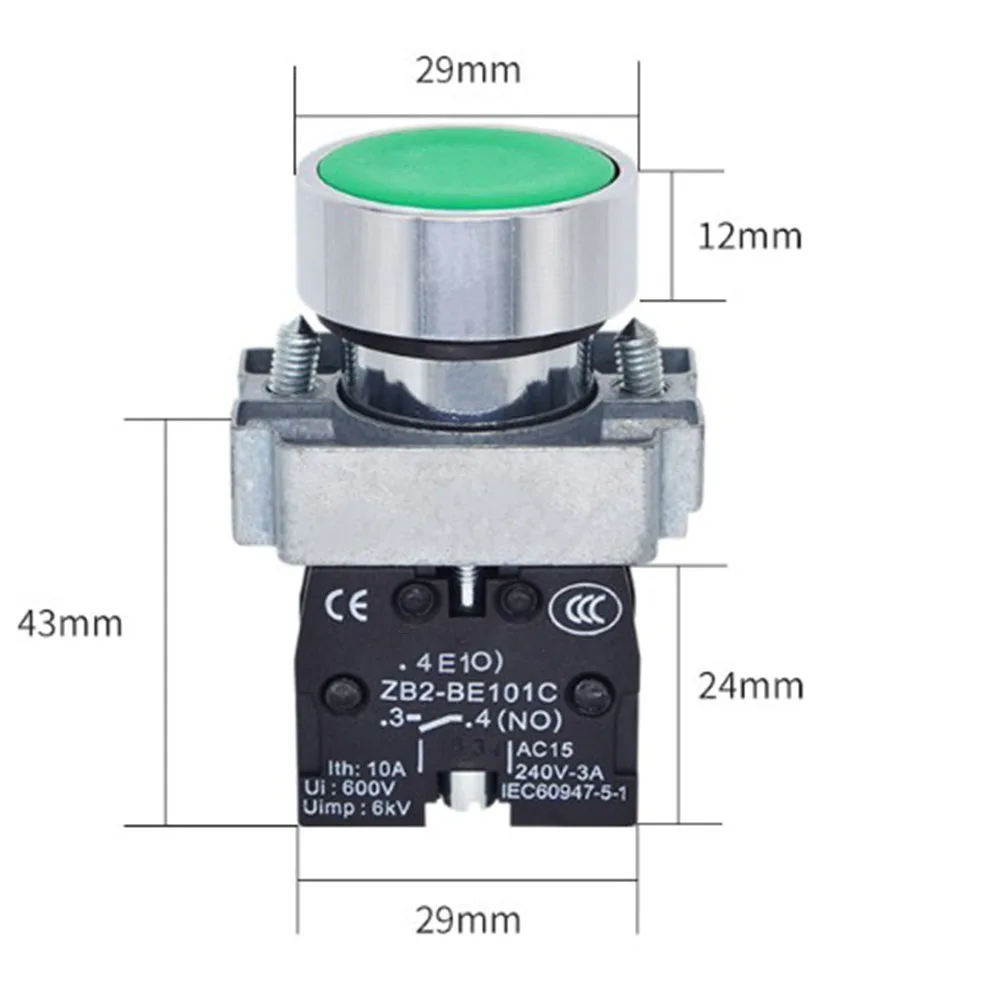 Оригинальный новый для Schneider XB2-BA31 BA42 плоский кнопочный переключатель стартовый 22