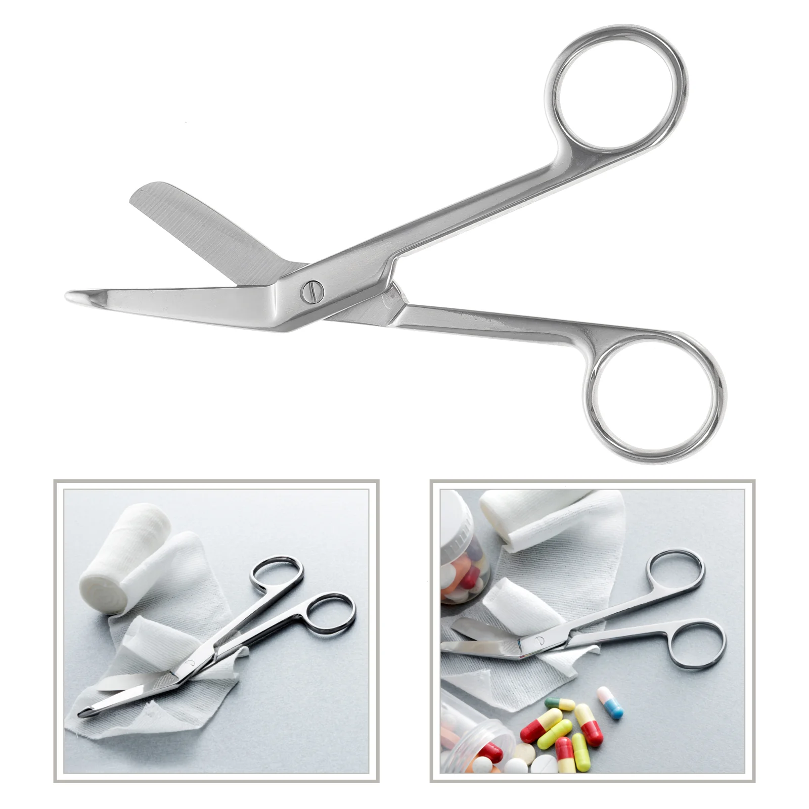 

Stainless Steel Stainless Steel Stainless Steel Medical Shears 14CM Bandage Scissor Silver Trauma Shears Nursing Lister