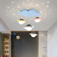 childrens room chandelier nordic creative personality led eye protection boy and girl bedroom nursery art deco space star lamp