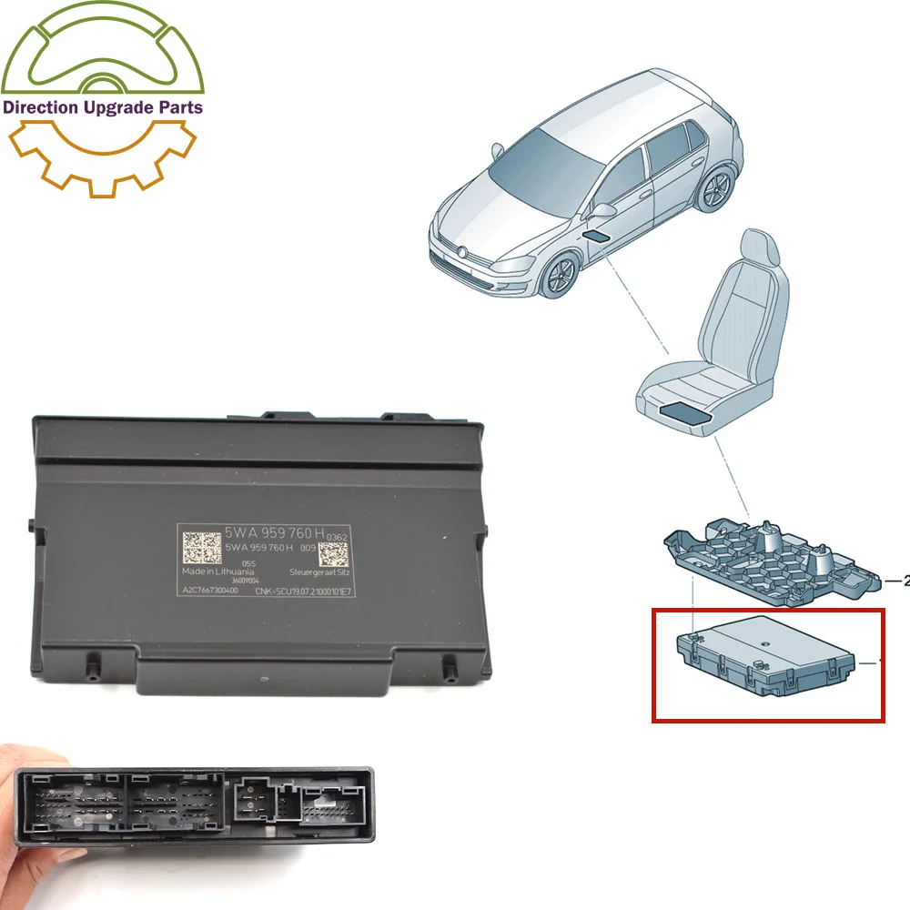 5WA 959 760 H 5WA959760H переднее правое левое пассажирское сидение с памятью для EVO Golf MK8 A8