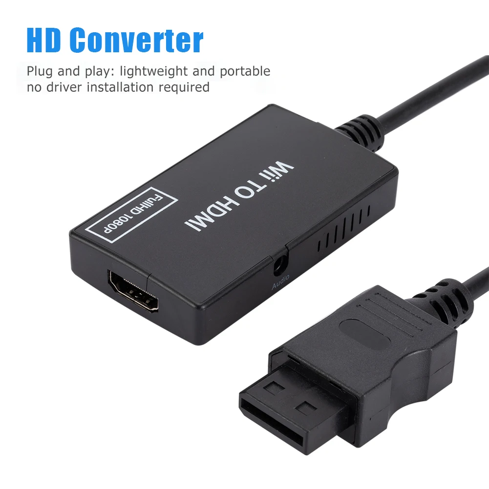 Преобразователь HD 720P/1080P WII в HDMI-совместимый с кабелем и аудиоразъемом 3 5 мм для HDTV