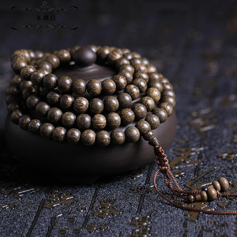 

Браслет из Индонезии Kalimantan красного дерева 108, подвесная цепочка двойного назначения, простая атмосфера