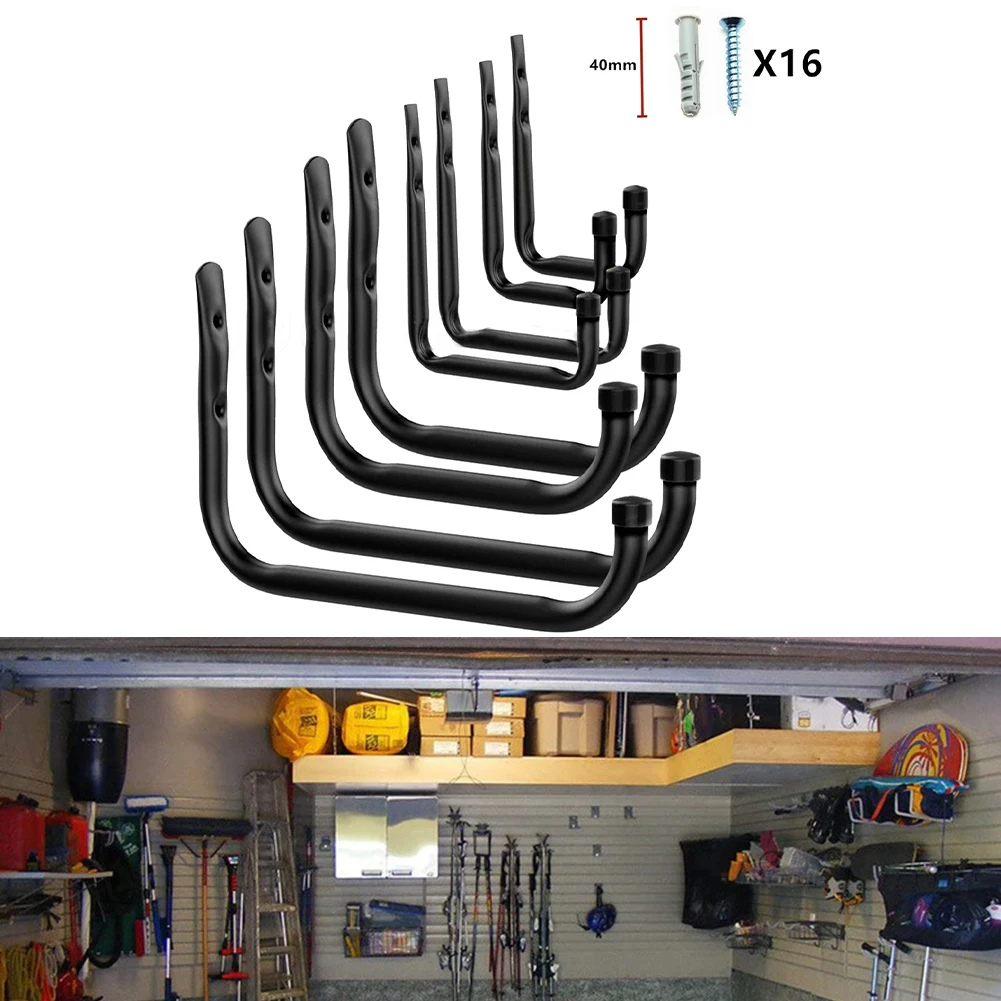 

Heavy Duty Metal Hook Garage Organizer Wall Mount Storage Hooks Bicycle Hanger Hooks Tool Organizer Garage Wall Tool Holder