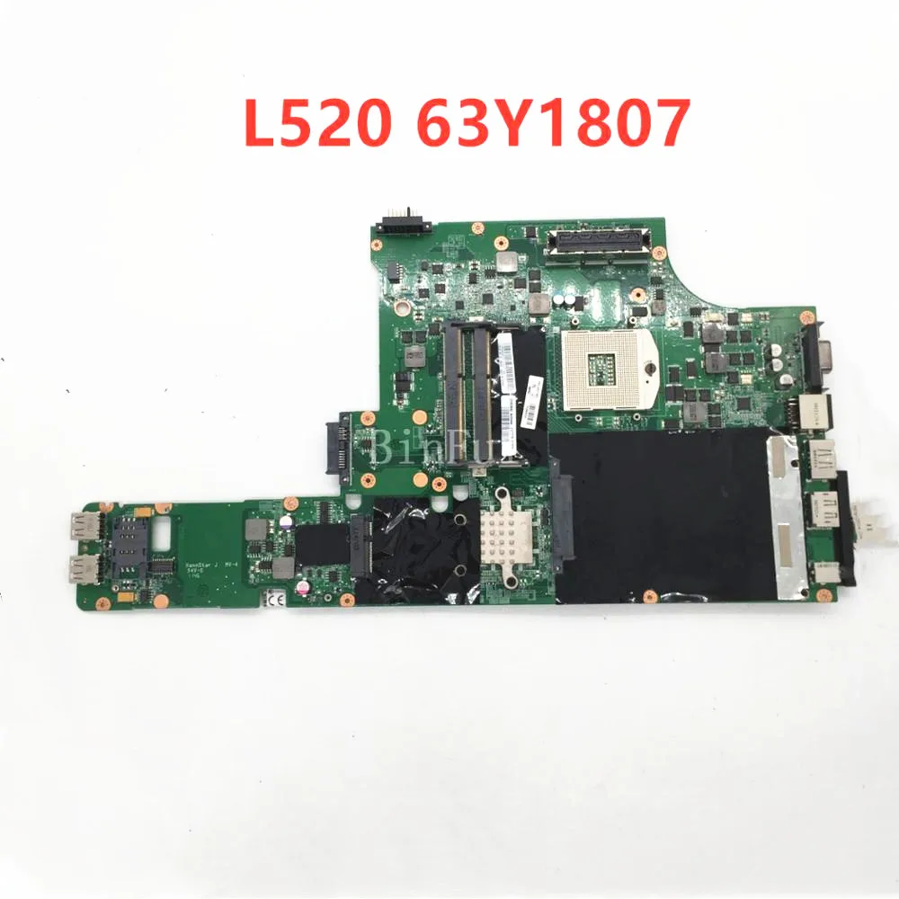 High Quality For Lenovo ThinkPad L520 Laptop Motherboard 63Y1807 DAGC8EMB8D0 MAIN BOARD DDR3 Mainboard 100%Full Tested