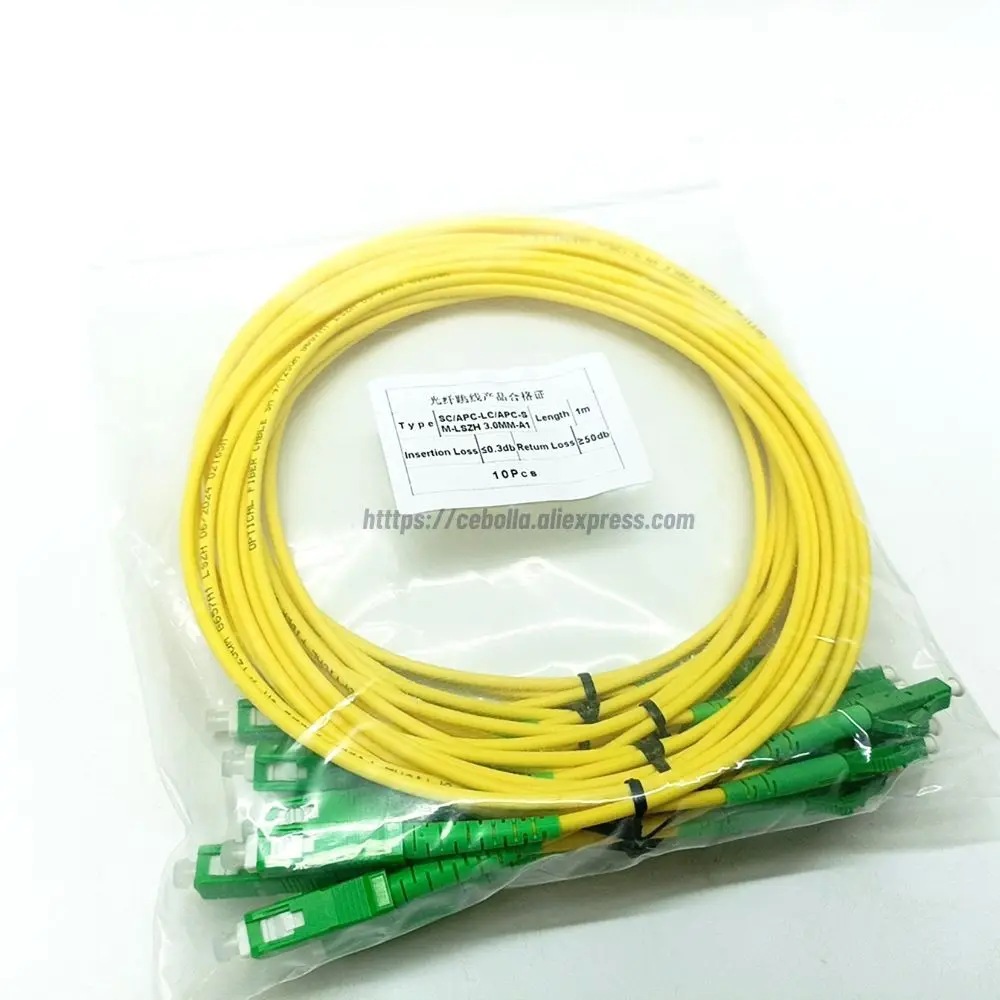 Патч-корд SC/APC-LC/APC 2 0/3 0 мм одномодовый оптический кабель OS2 SM симплексная