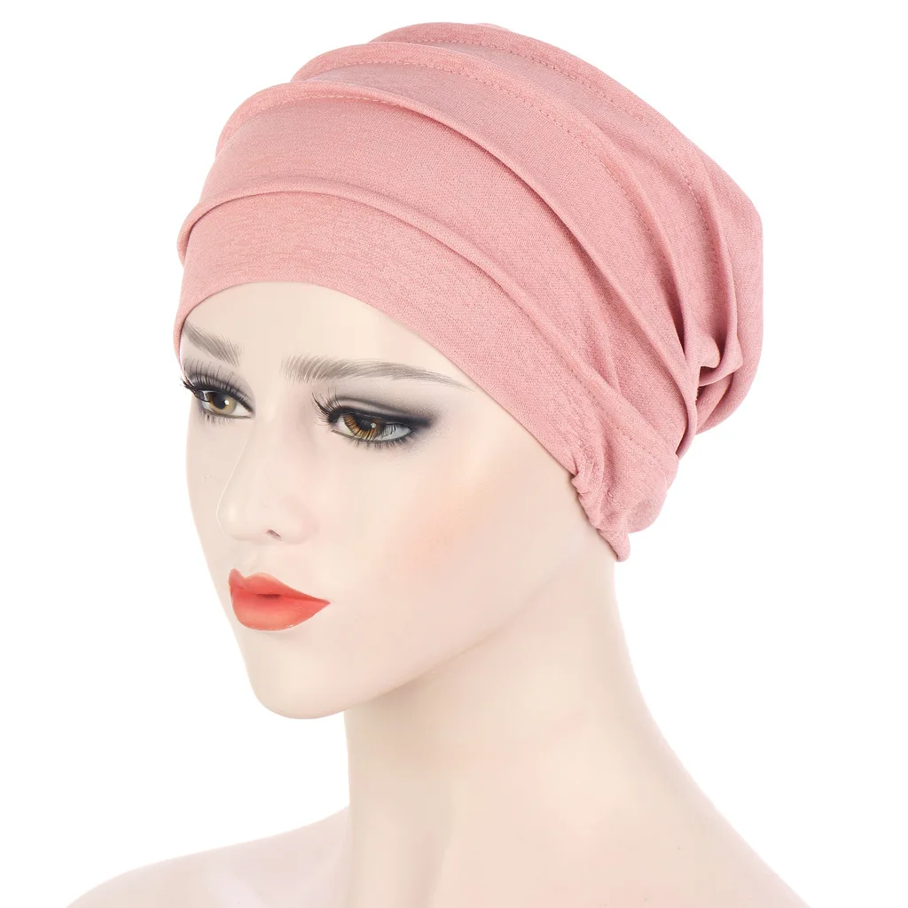 New Wholesale Under Scarf Hijab Cap Women Stretch Under Caps Solid Color Hijab Scarf Woman Hijab Cap Hats Turbans for Women
