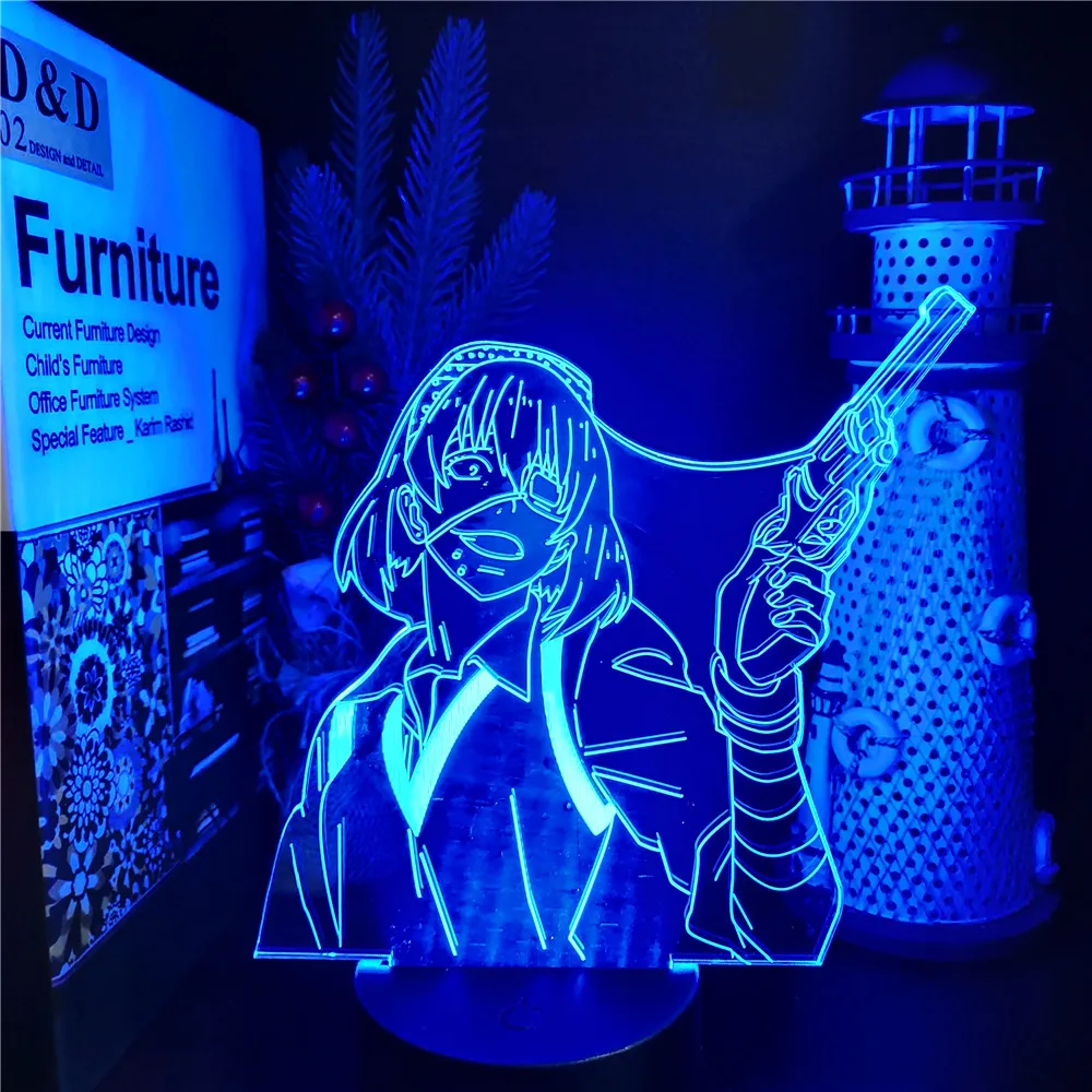 

3D светодиодный ночник MIDARI IKISHIMA KAKEGURUI, осветительная лампа, цветной аниме визуальный светильник, детский подарок, лампа для освещения