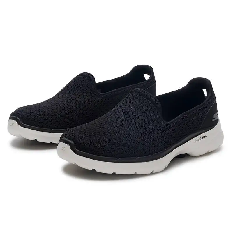 Новые повседневные дышащие женские туфли-балетки Skechers с низким вырезом 124523-Bkw (art.: 3920dab08bc83) - 3920dab08bc83