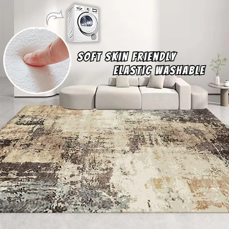

Nordic Style Carpet for Living Room Home Decor Abstract Art Large Area Rugs Bedroom Decoration Short Plush Floor Mat Non-slip