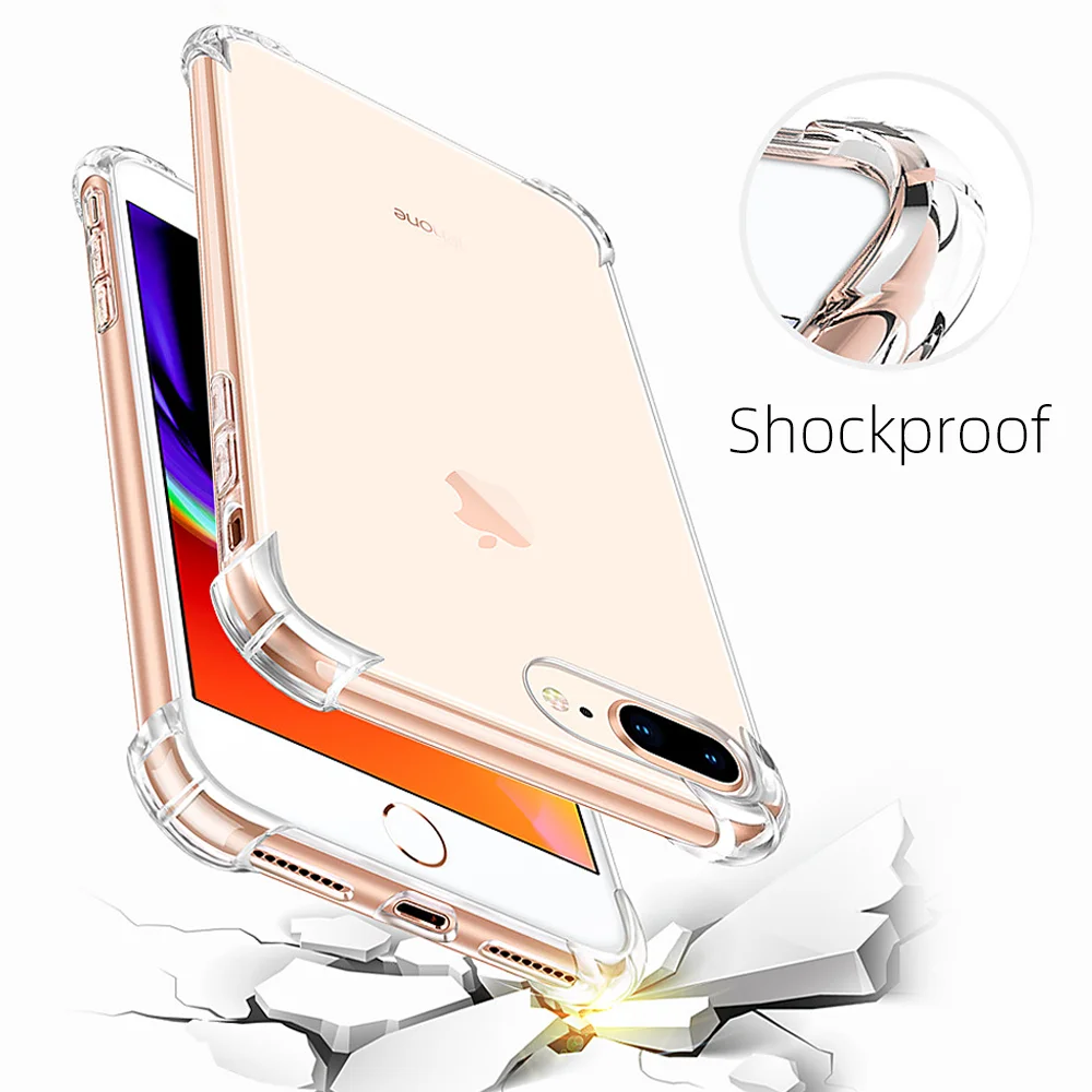 

Shockproof Phone Case Ultra Thin Clear For iPhone 11 12 Pro X XS Max Transparent Silicone Case For iPhone 6 7 8 Plus Back Cover