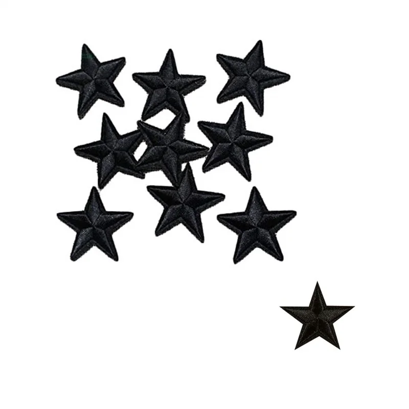 

10PCS Stars Embroidered Patches Applique iron on stars for clothing DIY Crafts Sew Motif Badge Clothing Shoes Hats Jeans T-Shirt