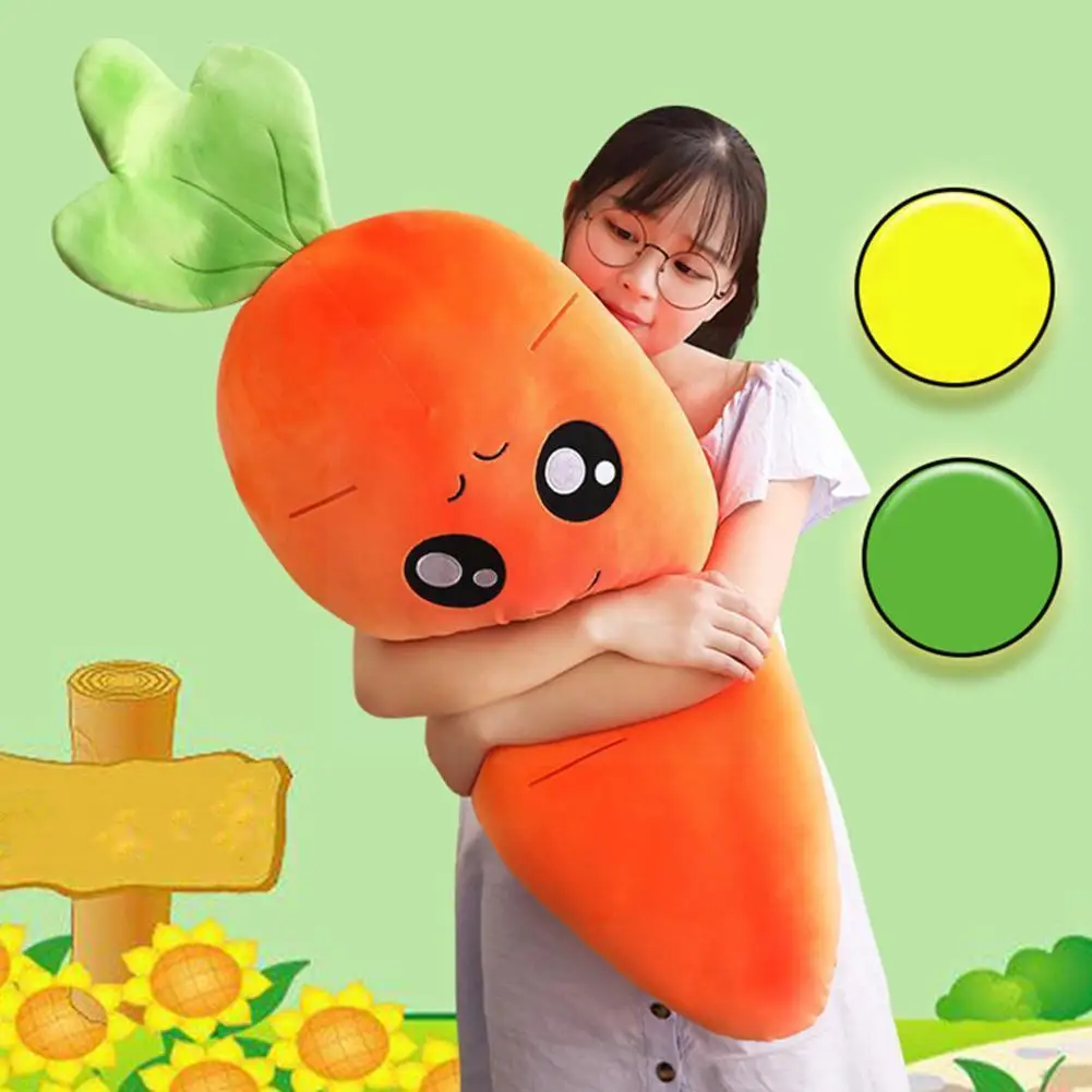 

1pc 45cm Cartoon Smile Carrot Plush Toy Cute Simulation Vegetable Carrot Pillow Dolls Stuffed Soft Toys For Children Gift A5r3