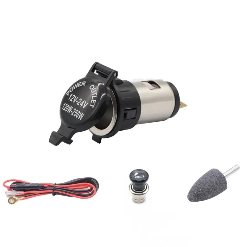 

12В-24В автомобиль, корабль, мотоцикл, 10 А 120 Вт-250 Вт прикуриватель мама сиденье гнездо, разъем питания с водонепроницаемой крышкой