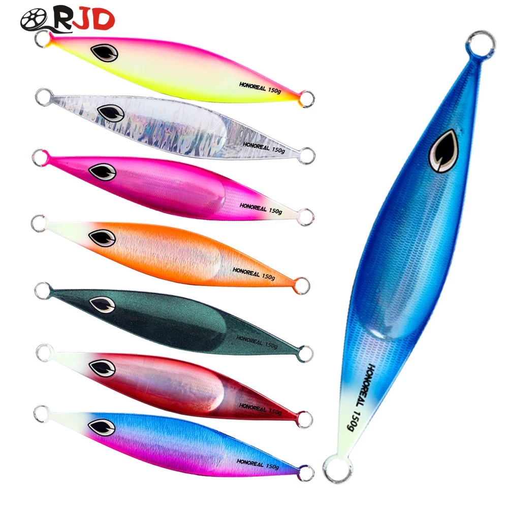 

OLOEY Slow Metal Vertical Luminous Jigs Speed Jigging Lure Saltwater Falling Fishing Jig Metal Lures Bait Metal Lures Bait