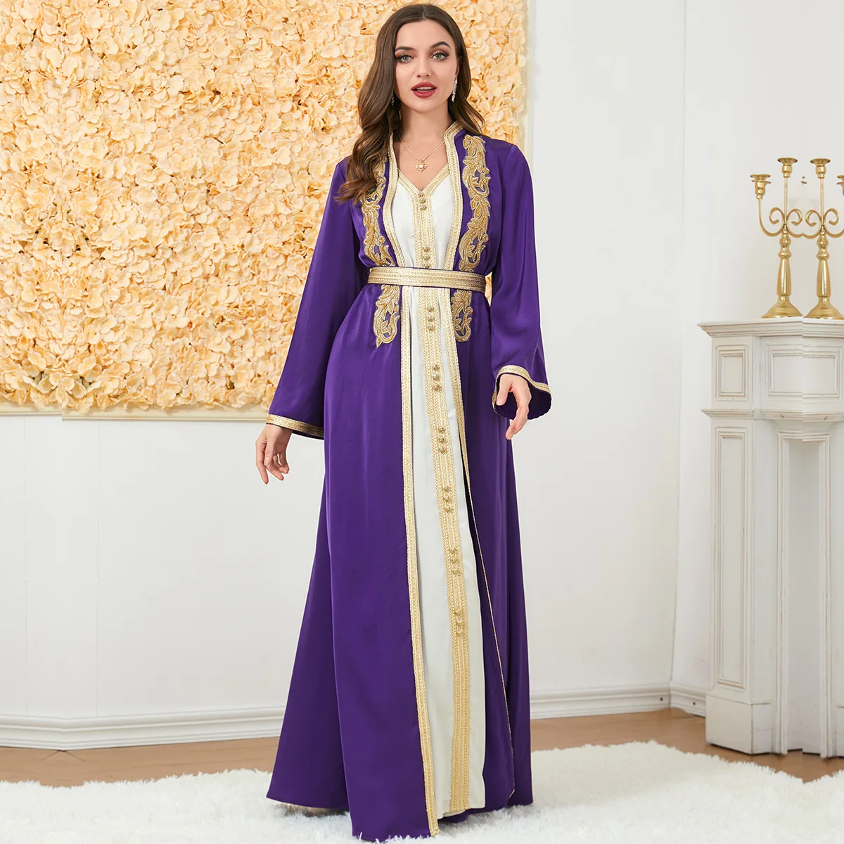 ICCLEK Robe Femme Musulmane Long Dresses Abaya Kaftan Turkey Islamic Dresses Caftan Marocain Femme Luxury Evening Dresses 2023