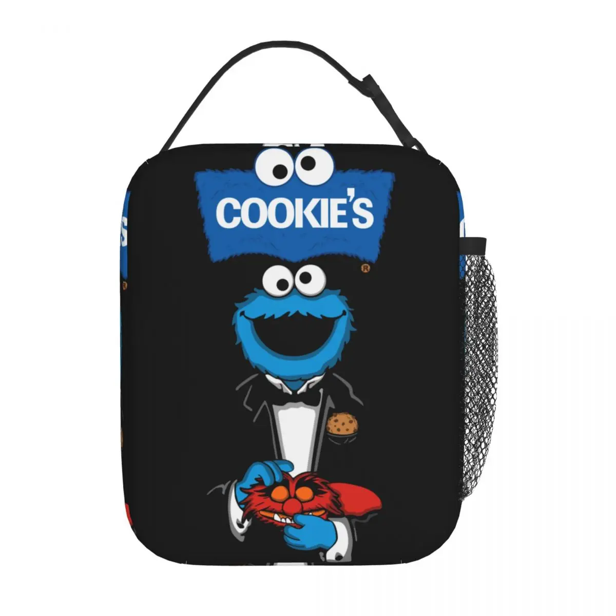 

Cookie Monster Accessories Insulated Lunch Bags Picnic Lunch Container Portable All Season Thermal Cooler Lunch Box
