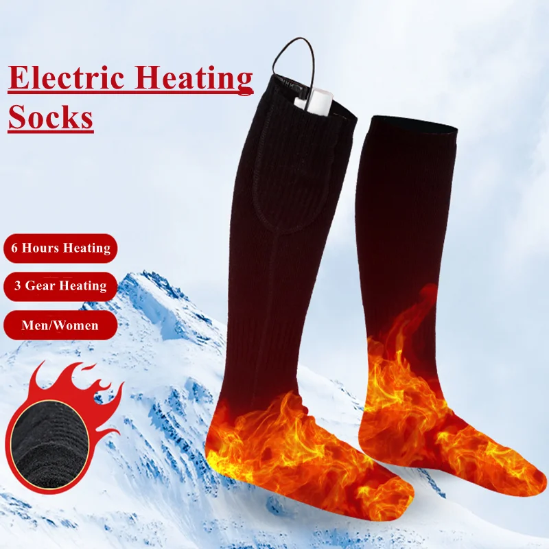 

Winter Electric Heated Socks 3 Heating Models Thermal Heating Socks for Ski Camping Cycling Riding Hiking Warm Battery Socks