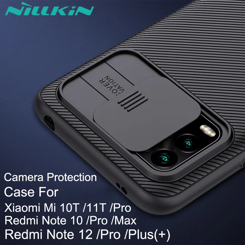 Camera Protection Case For Xiaomi Redmi Note 12 Pro Plus Cover Mi 10T 11T Pro Note 10 NILLKIN Camshield Slide Cover Lens Protect