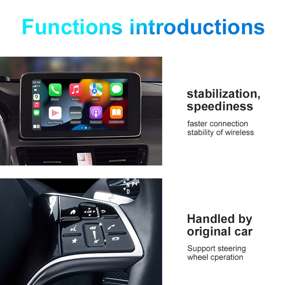 

2022 CarPlay Ai Box Support Wireless CarPlay Phone Cast MirrorLink Wireless AN Auto Connect Mobile Phone Wireless Mirroring