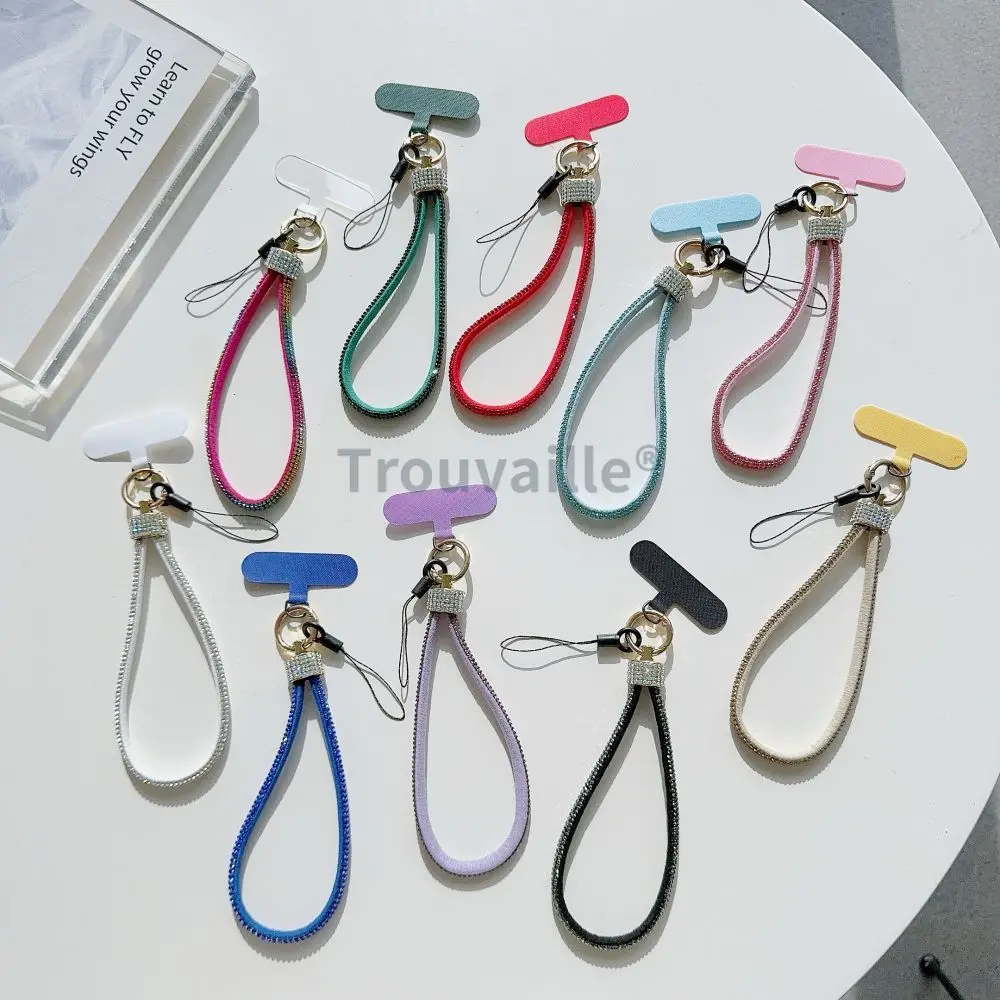 Роскошный Бриллиантовый телефонный очаровательный ремешок на запястье короткий