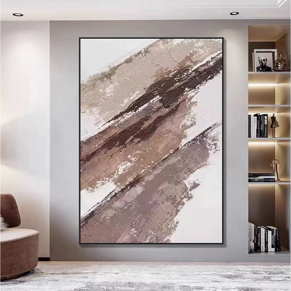 Ручная большая 3D минималистичная настенная живопись Abstarct для домашнего декора