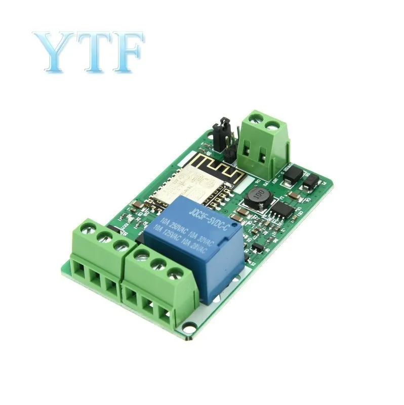 Сетевое реле ESP8266, 10 А, 220 В, модуль Wi-Fi, входные модули постоянного тока 7 В ~ 30 В, 65x40x20 мм