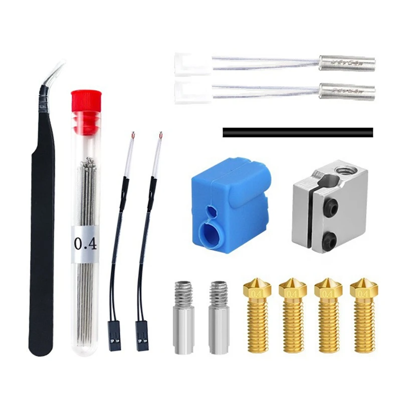 

Экструдер 3D принтер X1 для гениального сопла Hotend силиконовый рукав нагревательная труба комплект подогреваемых блоков экструзионная машин...