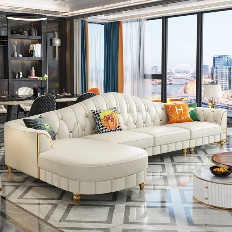 Итальянские дизайнерские роскошные диваны L-образной формы секционные