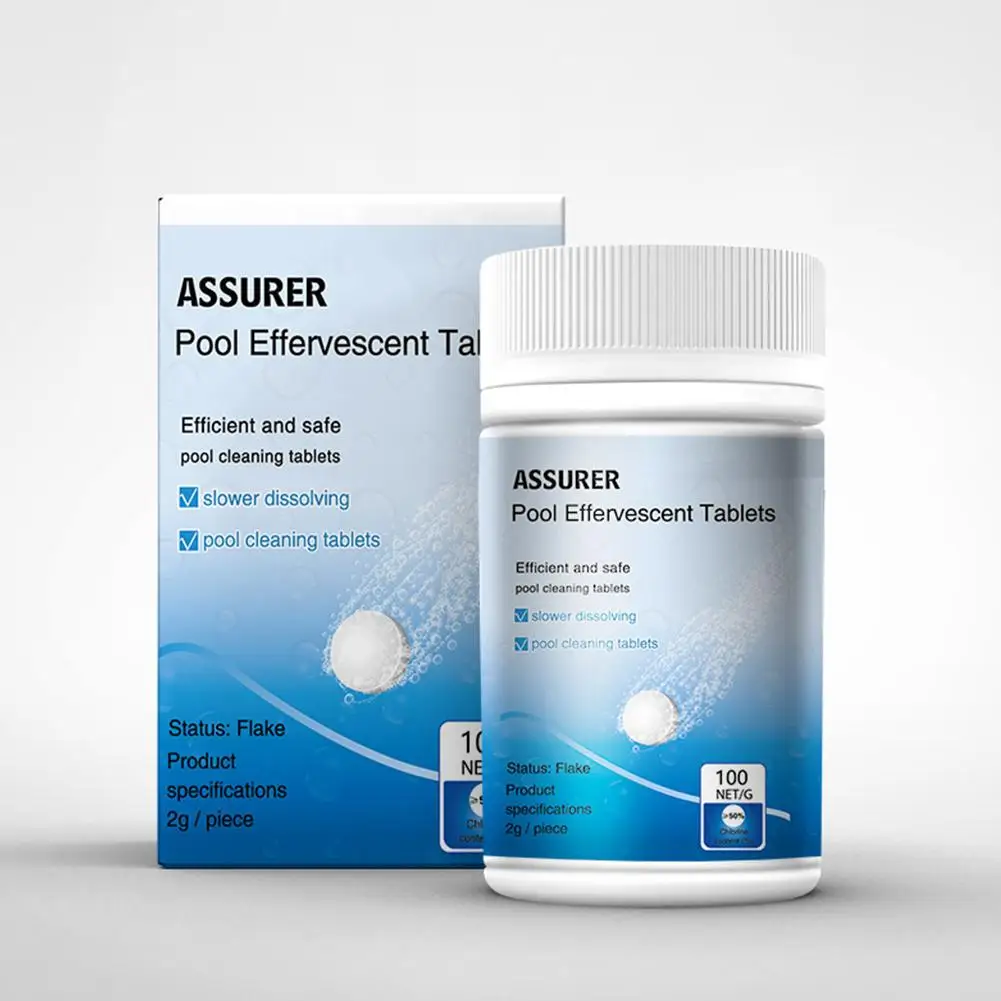 

100x 50x Swimming Pool Effervescent Tablets Multifunctional Pool Cleaning Stains Efficient Removal of Stains Effervescent Tablet