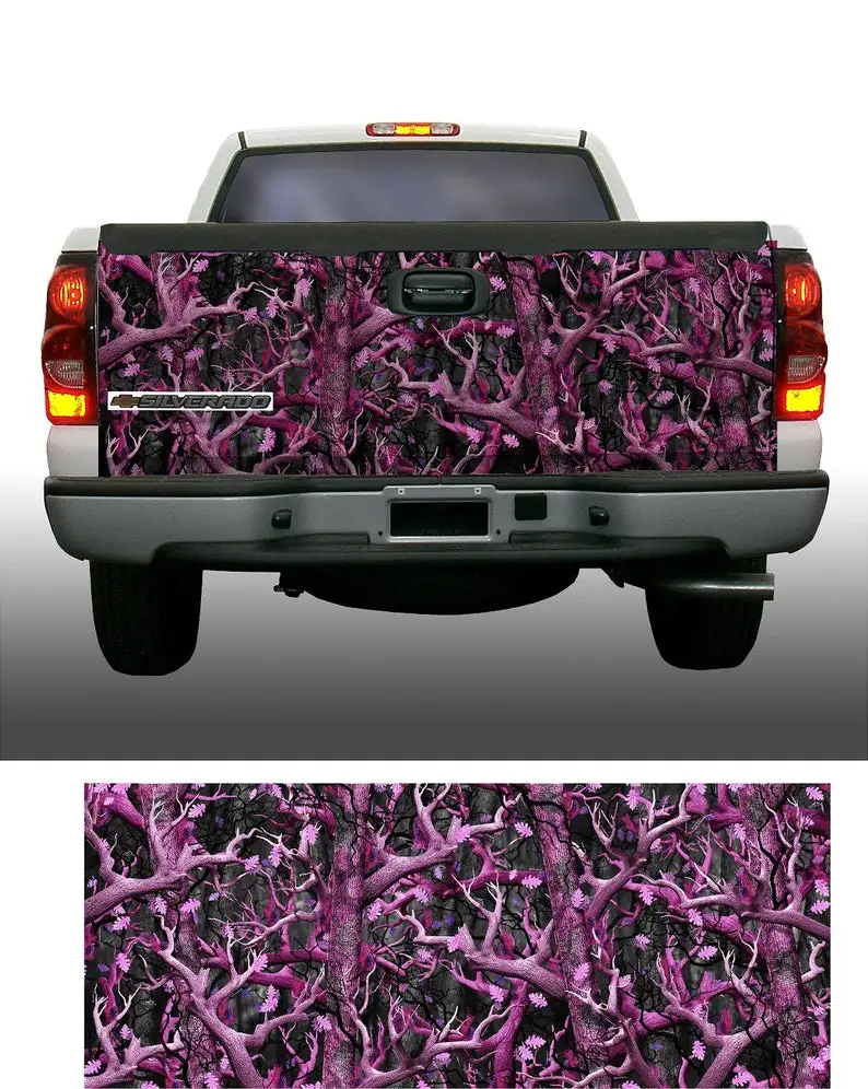

Obliteration pink camouflage tailgate wrap vinyl graphic decal