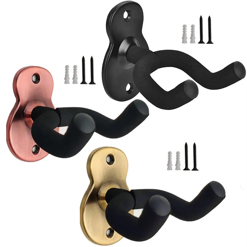 

Metal Acoustic Guitar Hanger Hook Wall Mount Non-slip Holder Stand For Electric Guitar Ukulele Universal Instrument Accessories