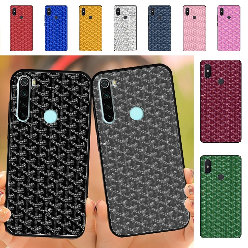 Fashion Luxury G-Goyards Phone Case For Redmi Note 4 X 5 A 6 7 8 T 9 9S 10 11 11S 11Epro Poco M3 Pro