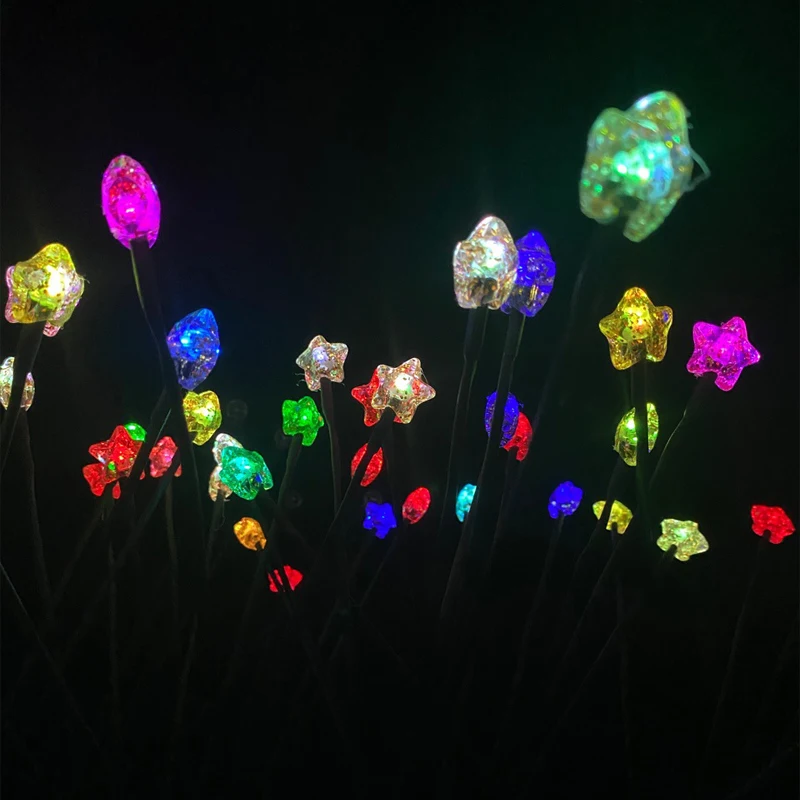 

Солнечные светодиодные фонари, работающие от солнечного света, фонари светлячков, уличная водонепроницаемая лампа для сада, лужайки, украшение для двора, патио, дорожек