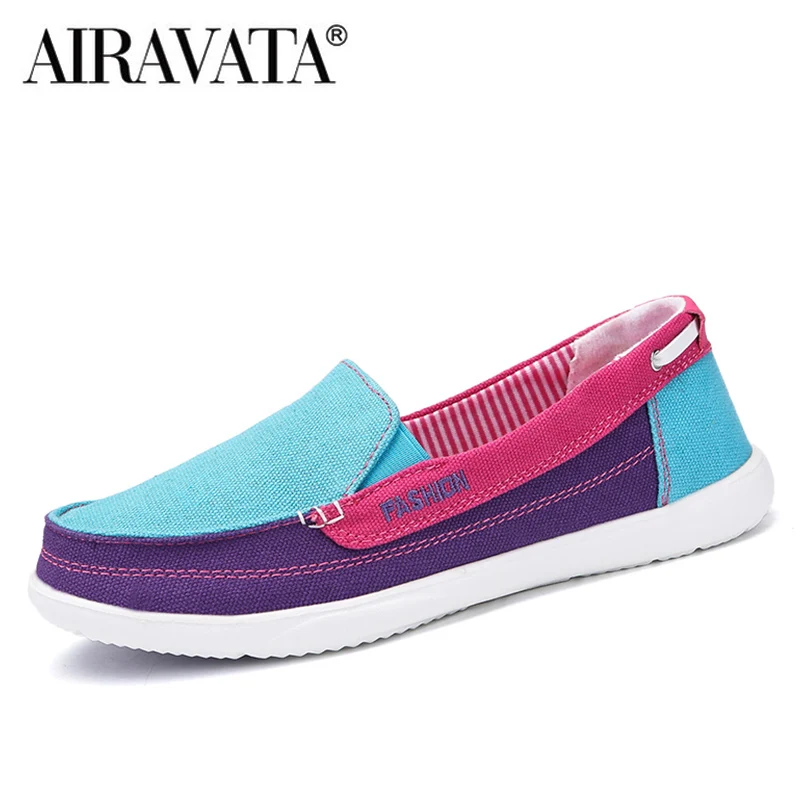 Women's Canvas Shoes Low Breathable Solid Color Flat Soft Bottom Casual Shoes