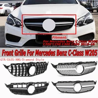 w205 car front upper grill grille for mercedes for benz c class w205 c200 c250 c300 c350 2015 2018 front bumper racing grill