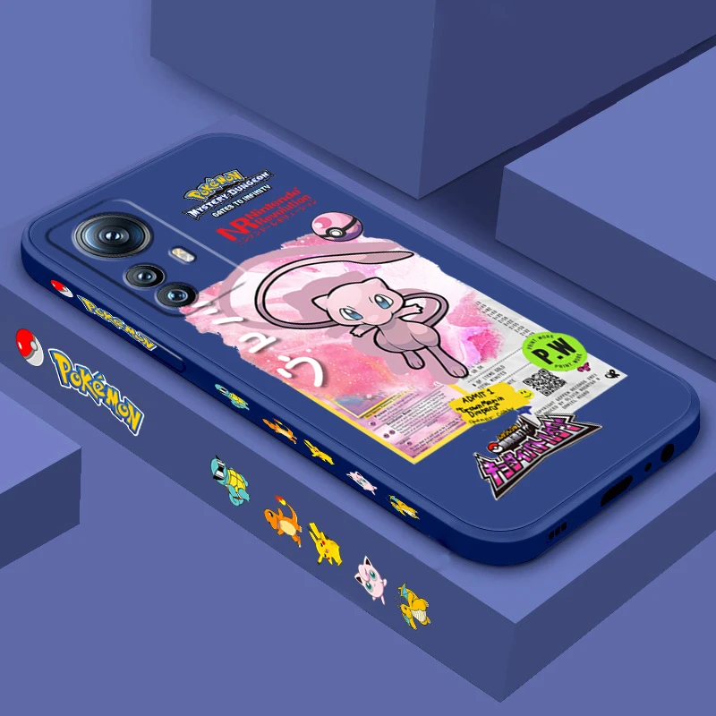 

Pokemon Mew Jigglypuff Cute Liquid Left Rope For Xiaomi Mi 13 12T 12 11T 11i 11 A3 10T 10 CC9E 9 Pro Lite Ultra 5G Phone Case
