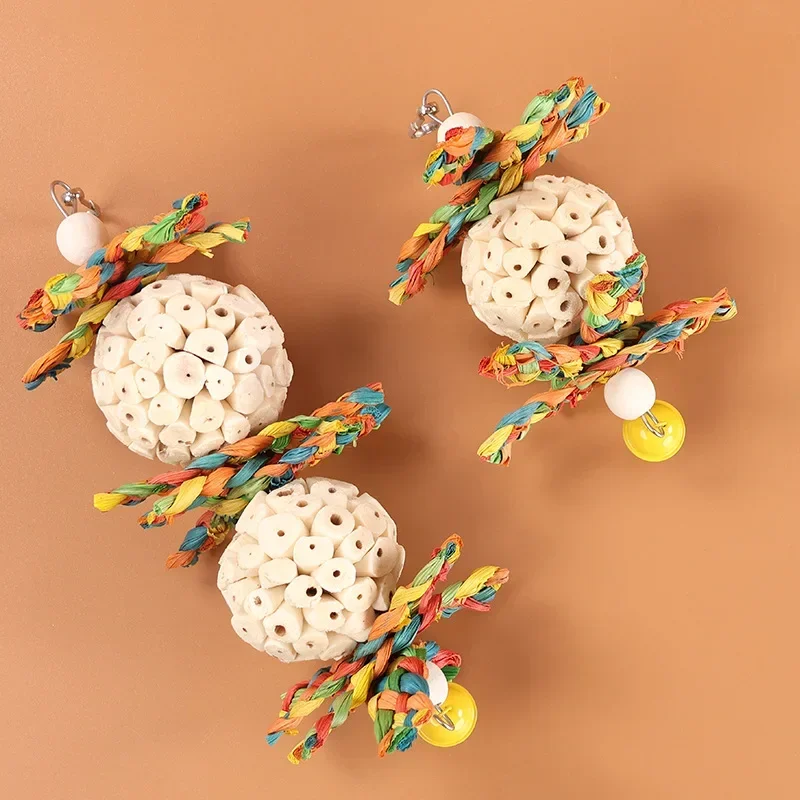 Tongcao игрушечный шар для птиц попугаев снятие стресса тревоги деревянные качели