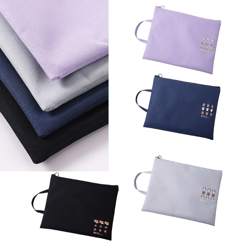 

Large Capacity Document Bags A4-File Folder Pencil-Case Storage Bags for School
