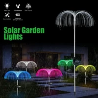 7 color changing solar jellyfish lights outdoor waterproof lawn lamp rgb changing landscape light for yard pathway holiday decor