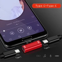 double jack charging audio headphone adapter aluminum alloy universal 2 in 1 dual type c audio converter for mobile phone