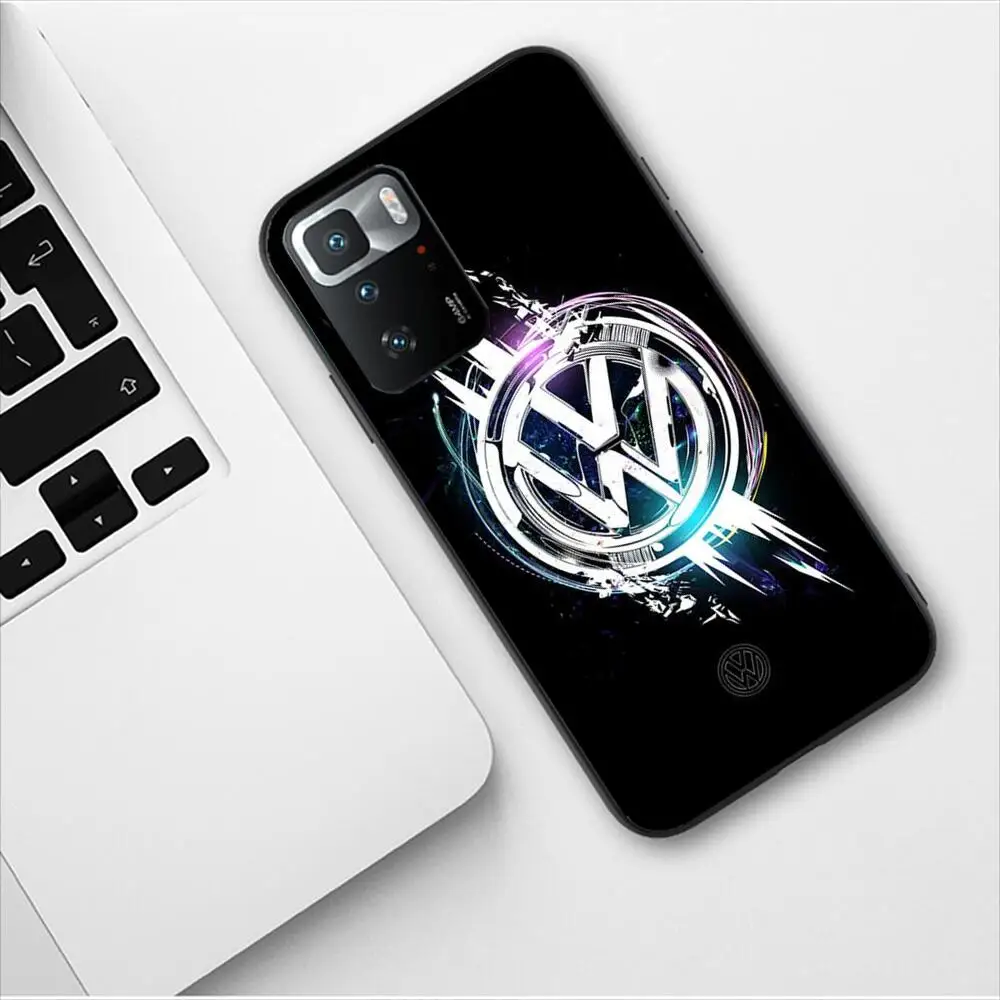 Volkswagen Car Logo Black Phone Case For Redmi 9 9A 7A 10 8A 10A 8 Note 11 10S 7 11S Plus POCO X3 Pro Luxury Fashion Phone Cover