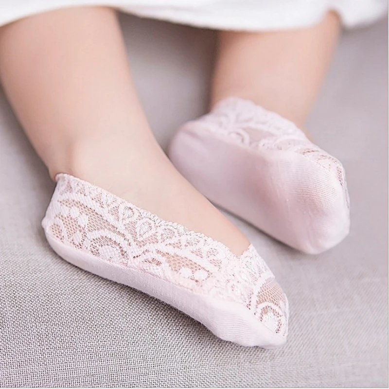 

Cute Lace Baby Kids Socks Ankle Socks Summer Solid Breathable Shallow Invisible Soft Anti Slip Socks 2-10 Yrs Baby Accessories